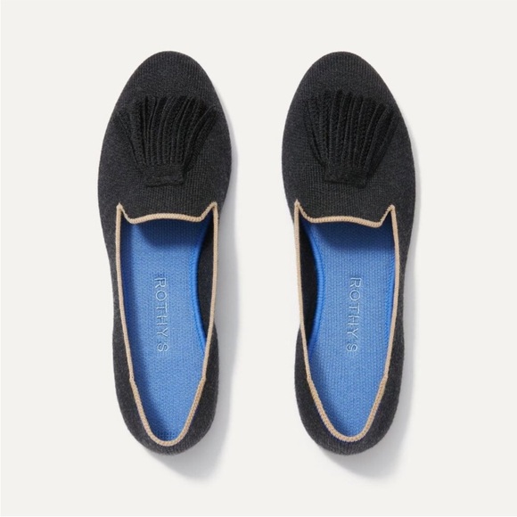Rothy's Shoes - Rothy’s The Merino Knit Tassel Loafer Black Diamond